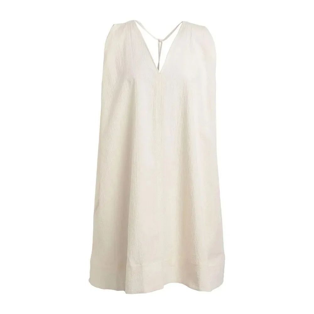 New COS Mini Flared Dress in Ivory Size 6
